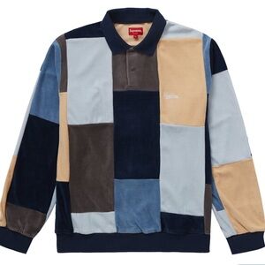 Supreme Patchwork Velour Polo Men’s Size Large